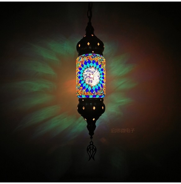 New Mosaic pendant Lamp vintage art deco Handcrafted lamparas de mesa mosaic Glass romantic  light lamparas con mosaicos