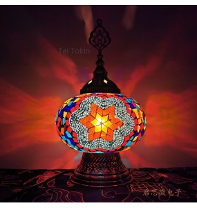 Turkish Led Table Light Bedroom Decoration Abajur Para Quarto Mosaic Glass Lampara De Noche Dormitorio Desk Lamp Nightlights