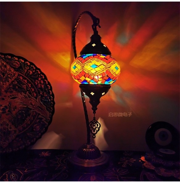 Turkish Swan Table Light Bedroom Decoration Abajur Para Quarto Mosaic Glass Lampara De Noche Dormitorio Desk Lamp Nightlights