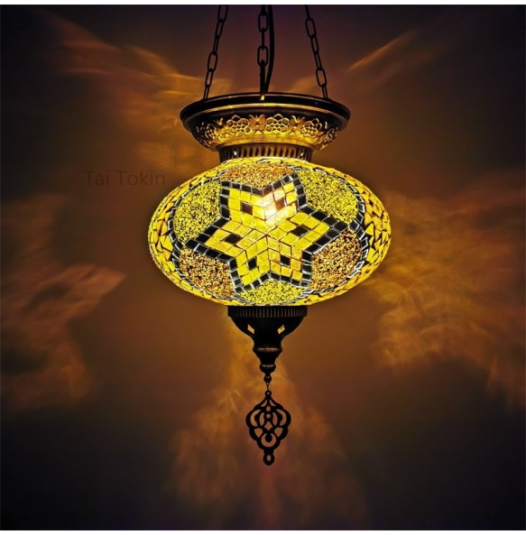 Big size New style Turkey Ethnic Customs Handmade Lamp Romantic Cafe Restaurant Bar Tree Pendant Light Bar Mosaic Pendant Light