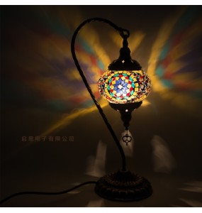 Turkish Mosaic Table Lamp Vintage Art Deco Handcrafted Lamparas De Mesa Mosaic Glass Romantic Bed Light Lamparas Con Mosaicos