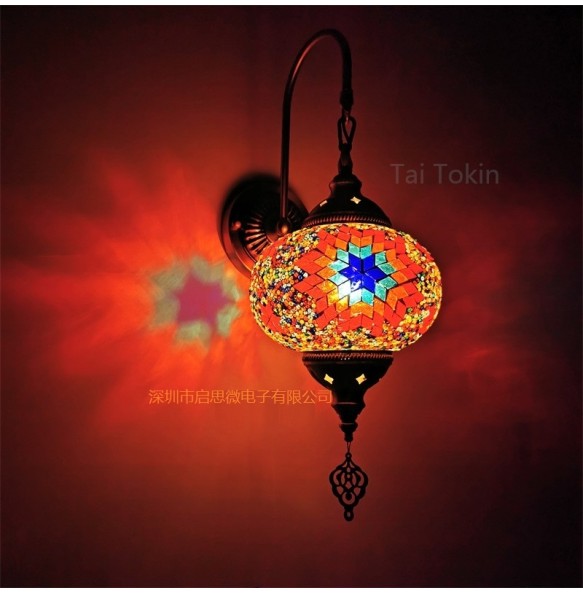 Turkish Mosaic Wall Lamps Handmade Luminaria Applique Murale Intérieur Led Lampara Bedroom Living Room Balcony Aisle Decor Light