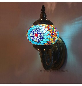 New Mediterranean style Art Deco Turkish Mosaic Wall Lamp Handcrafted mosaic Glass romantic wall light