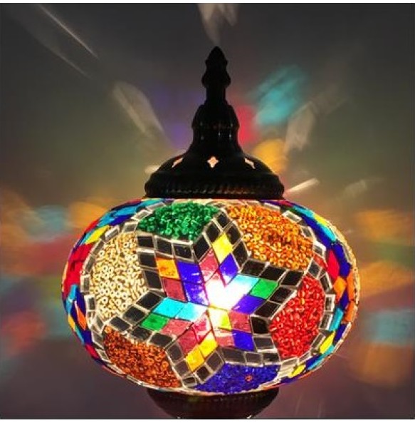 Turkish Mosaic Wall Lamp Handcrafted Glass Luminaria Led Wall Light Corridor Sofa Background Lighting Home Room Decor Lampe