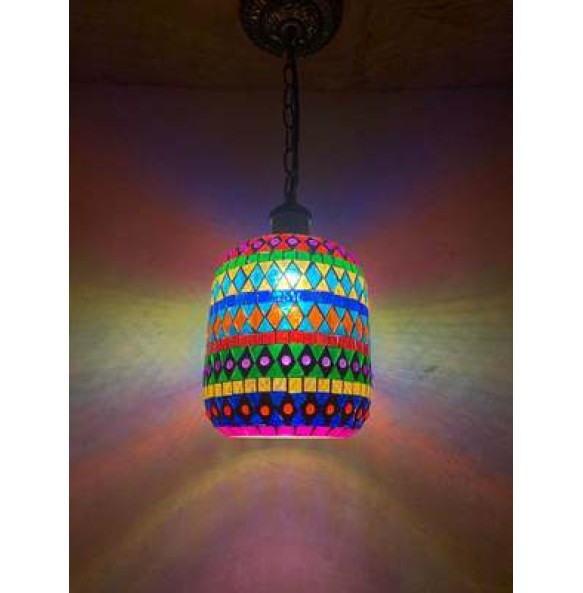 New Turkish Mosaic Pendant Lamp Vintage Art Deco Handcrafted Lampe De Mesa Glass Romantic Light Lamparas Colgantes Para Techo