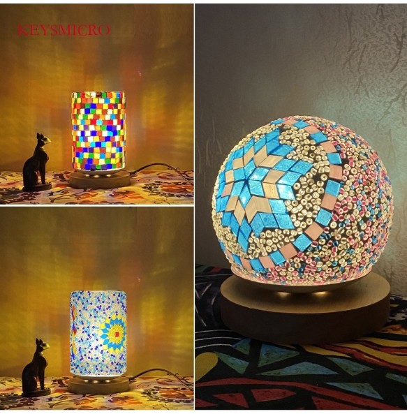 DIY Turkish Mosaic Light Material Package Handmade Night Lamp Design Lovers Parent-child Glass Package Paste Birthday Gift