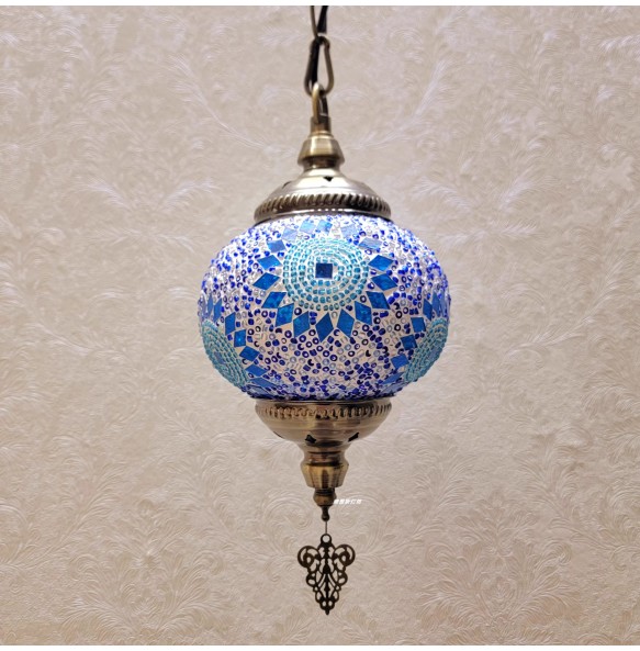 Turkish Mosaic Pendant Lamp Vintage Art Deco Handcrafted Lamparas De Mesa Glass Romantic Light Lamparas Con Mosaicos Home Decor