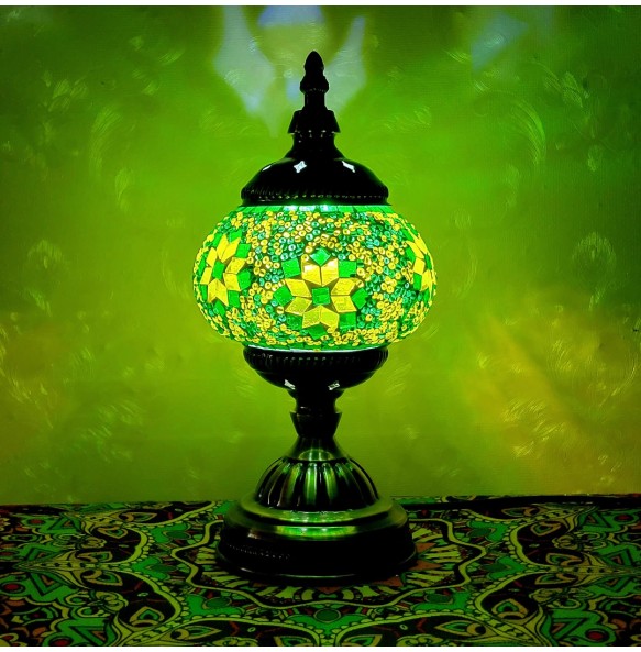 Turkish Mosaic Table Lamp Vintage Art Deco Handcrafted Lamparas De Mesa Mosaic Glass Bed Light Lamparas Con Mosaicos Night Light