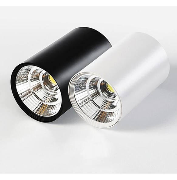 Dimmable COB Ceiling Downlight 5W 7W 9W 12W 15W 18W 24W Cylinder Lamp  AC85-265V Lamp  Led Spot Light