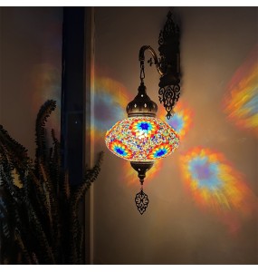 25cm Turkish Mosaic Wall Lamps Luminaria Applique Murale Intérieur Led Lampara Bedroom Living Room Balcony Aisle Decor Light