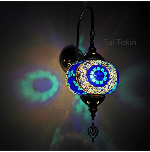 Turkish Mosaic Wall Lamps Handmade Luminaria Applique Murale Intérieur Led Lampara Bedroom Living Room Balcony Aisle Decor Light