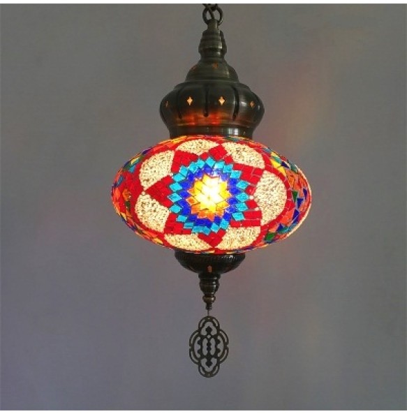 Dia 25cm New Style Turkey Ethnic Customs Handmade Lamp Romantic Cafe Restaurant Bar Tree Pendant Light Bar Mosaic Pendant Lamp