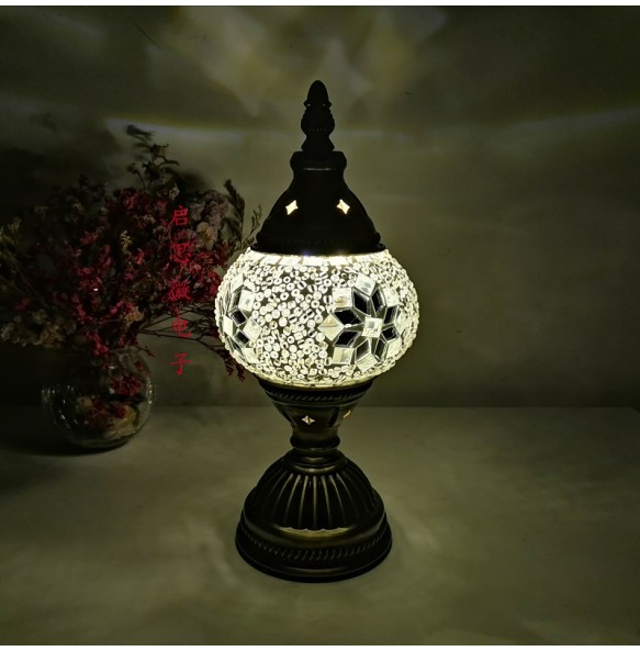 Turkish mosaic table Lamp vintage art deco Handcrafted lamparas de mesa mosaic Glass romantic bed light lamparas con mosaicos