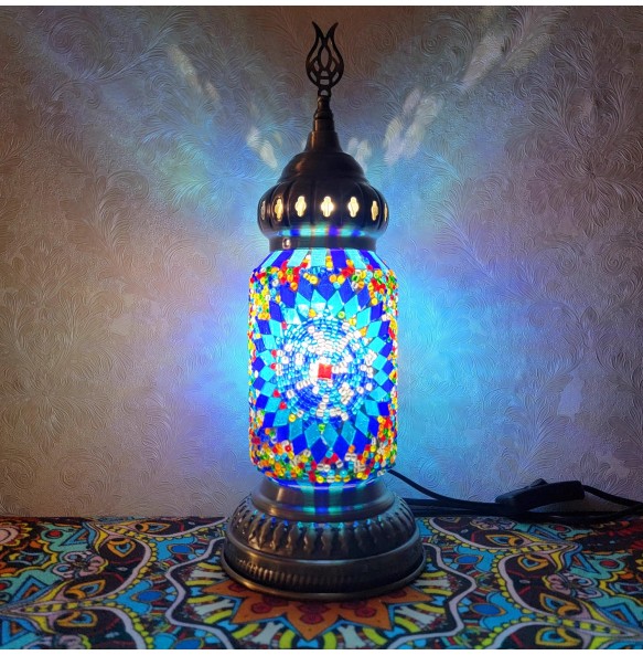 Turkish Mosaic Table Lamp Vintage Art Deco Handcrafted Lamparas De Mesa Mosaic Glass Bed Light Lamparas Con Mosaicos Night Light