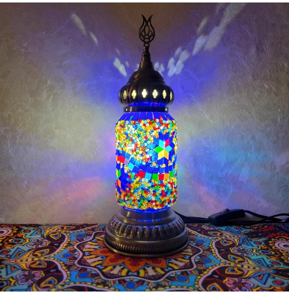 Turkish Mosaic Table Lamp Vintage Art Deco Handcrafted Lamparas De Mesa Mosaic Glass Bed Light Lamparas Con Mosaicos Night Light