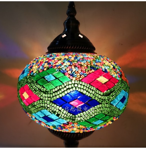 Turkish Mosaic Wall Lamp Handcrafted Glass Luminaria Led Wall Light Corridor Sofa Background Lighting Home Room Decor Lampe