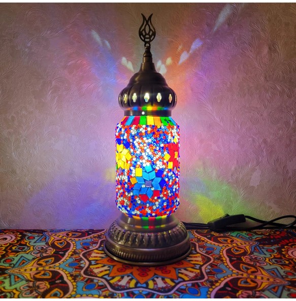 Turkish Mosaic Table Lamp Vintage Art Deco Handcrafted Lamparas De Mesa Mosaic Glass Bed Light Lamparas Con Mosaicos Night Light