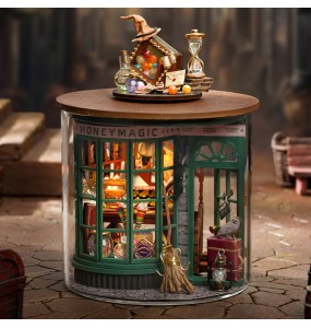 Cutebee DIY Dollhouse Kit 3D Magic Shope Miniature Doll House Furniture Model Lighting Roombox Toys For Birthday Handmade Gift