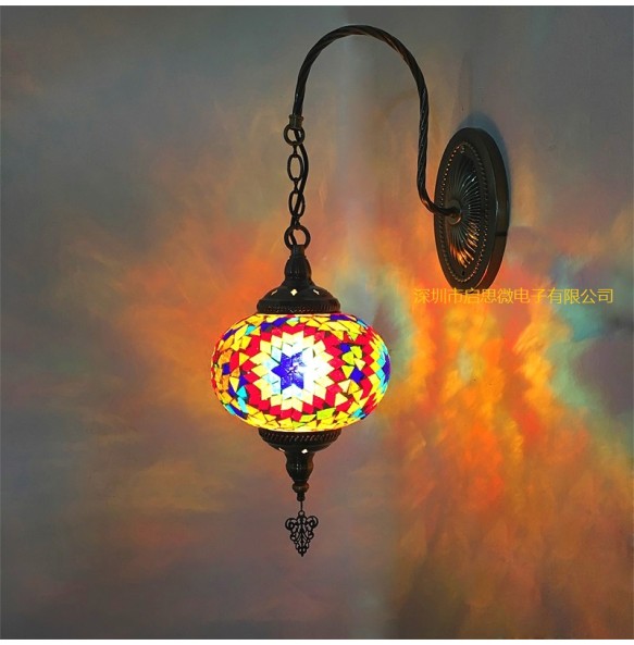 E14 Turkish Mosaic Wall Lamps Luminaria Applique Murale Intérieur Led Lampara Bedroom Living Room Balcony Aisle Decor Light