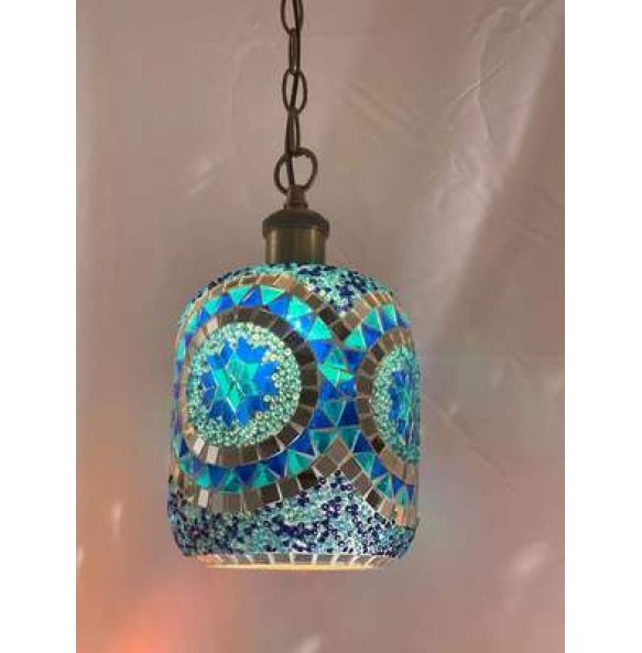 New Turkish Mosaic Pendant Lamp Vintage Art Deco Handcrafted Lampe De Mesa Glass Romantic Light Lamparas Colgantes Para Techo