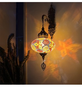 25cm Turkish Mosaic Wall Lamps Luminaria Applique Murale Intérieur Led Lampara Bedroom Living Room Balcony Aisle Decor Light