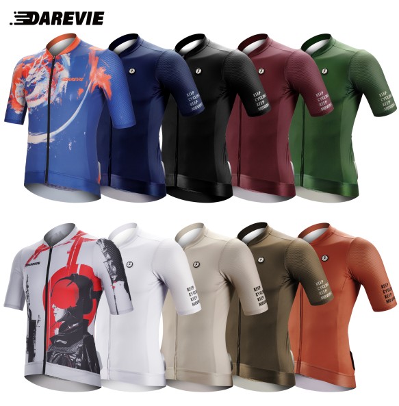 DAREVIE Cycling Jersey Slim Fit SPF 50+ Men Women Cycling Jersey 2023 Fashion Bike Jersey Pro Team High Quality Cycling Shirt