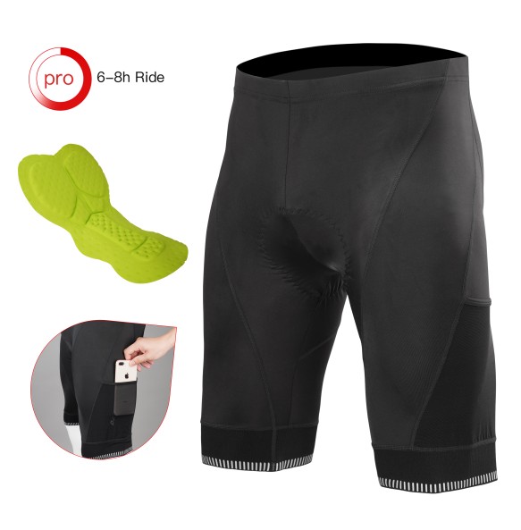 DAREVIE Cycling Shorts with 2 Pockets 80kg/m³ Pad Men's Cycling Shorts High Quality Anti-Slip Band MTB Road Bike Shorts Pro