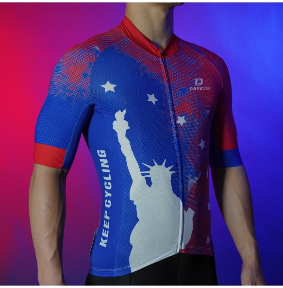 DAREVIE Cycling Jersey Men Memorialize Independence Day in the United States Quick Dry Breathable Cool Pro Cycling Maillot