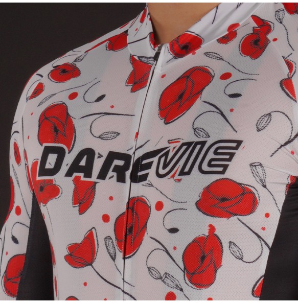 DAREVIE Cycling Jersey Men Poppy Quick Dry Breathable Cool Pro Man Cycling Maillot Pro Cycling Clothes for Men Women 2024 New