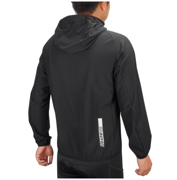 DAREVIE Cycling Windbreaker With Hat Windproof Hooded Running Jackets With 2 Pocket High Quality Waterproof Soft Light Hike Coat