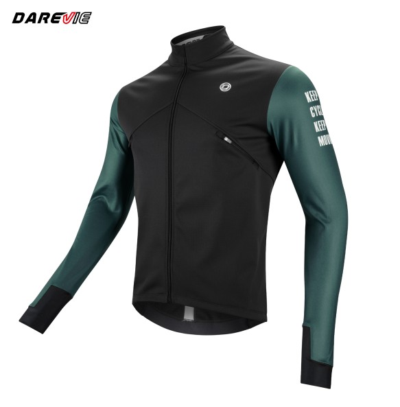 DAREVIE Cycling Jacket Winter Theramal Fleece BIg Size Warm Windproof Cycling Jacket Men Chest Zip Pro Cycling Jack Women 2024