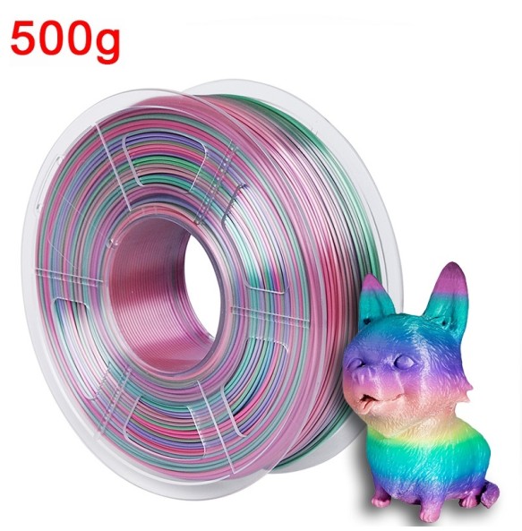 200G Rainbow Filament Silk PLA 1kg 1.75mm 3D Printer Silky Filament Color Change 3D Printing Materials PLA Filamento Gradient