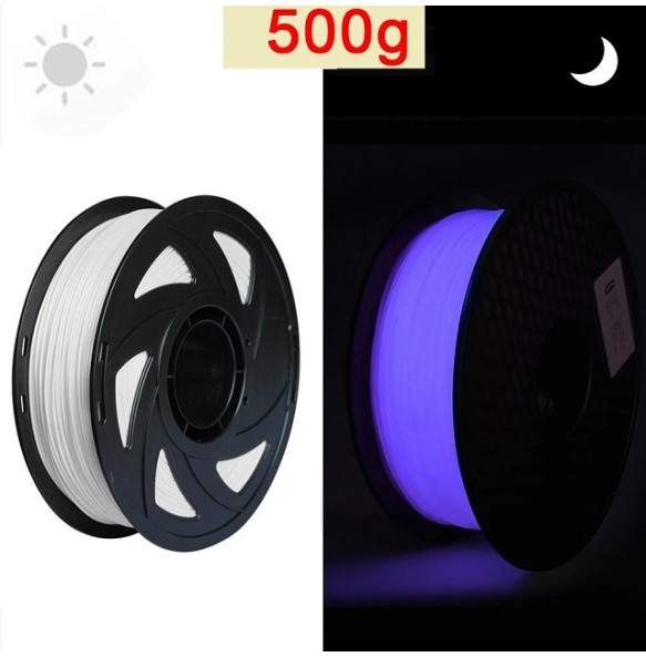 3D Filament PLA Glow In The Dark Luminous PLA 1kg 1.75mm Glowing Filament PLA Noctilucent 3D Printing Filaments Rainbow Filament