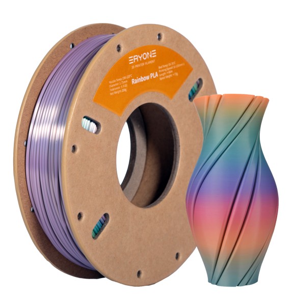 Eryone 200G Rainbow PLA Filament Multicolor Perfect Spooled 1.75mm 200G Texture For 3D Printer Fast Shipping