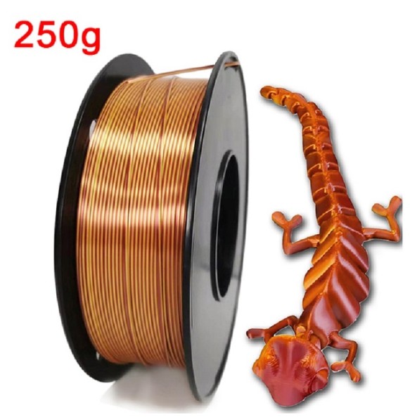 Silk PLA Filament 250g 1.75mm 3D Printer Filament Dual Color PLA Rainbow Filament PLA Tricolor Filamento impresora 3d