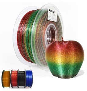 3D Printer Filament PLA 1.75mm Glittering Shining Rainbow Sublimation 3D Printing Material Sparkle Black Purple Blue Gold Orange