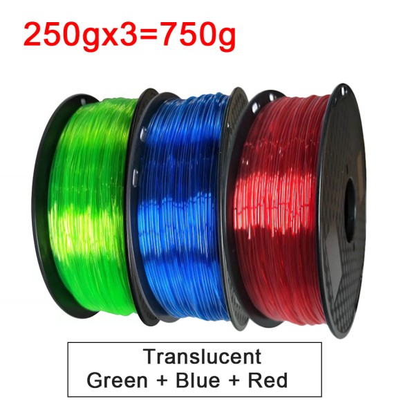 3D Filament Flexible TPU Filament Rainbow Gradient 3D Printing Material 1.75mm 95A 250g to 1kg TPU Filament for 3D Printer