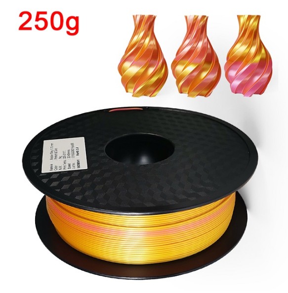 3D PLA Filament 1.75mm 3D Printer Filament Dual Color PLA 250G Rainbow Filament PLA Silk Tricolor Filamento impresora 3d