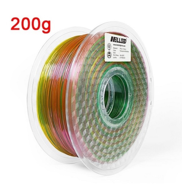 3D Printer Filament Flexible TPU 1kg Filamento 1.75mm Filament 200G Rainbow Filament Glowing 3D Printing Materials White Black