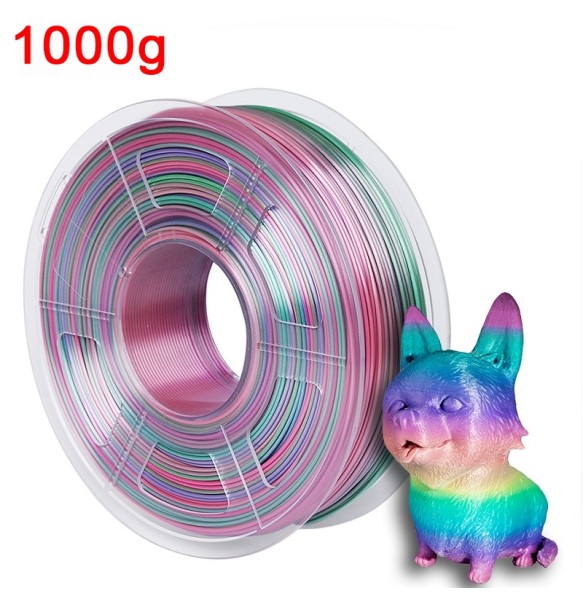 Rainboｗ Filament 1kg Silk PLA 1.75mm 3D Printer Filament Silky Luster 250g/500g Shiny 3D Pen Printing Materials Consumables