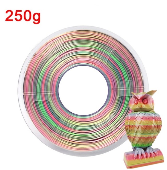 Rainbow Filament Silk PLA 1.75mm 1kg 3D Printer Filament Silky Luster 250g/500g Shiny 3D Pen Printing Materials Consumables