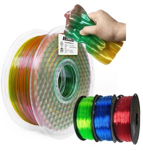 3D Filament Flexible TPU Filament Rainbow Gradient 3D Printing Material 1.75mm 95A 250g to 1kg TPU Filament for 3D Printer