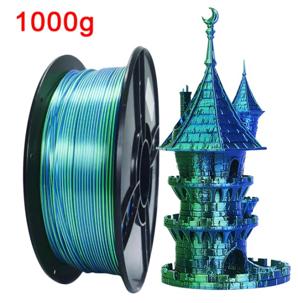 3D Filament Dual Color PLA 1kg 3D Printer Filament Silk PLA 1.75mm Two-tone 3D Printing Material Two Colors Sublimation Duotone