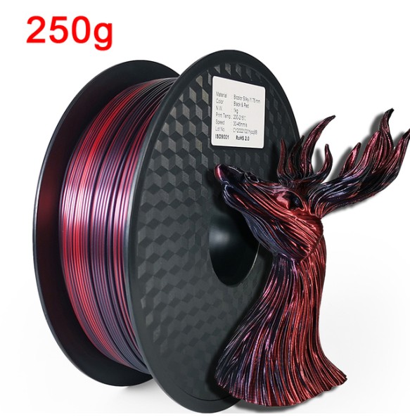 Silk PLA Filament 250g 1.75mm 3D Printer Filament Dual Color PLA Rainbow Filament PLA Tricolor Filamento impresora 3d