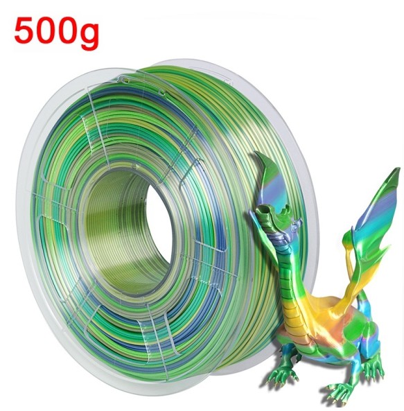 Rainboｗ Filament 1kg Silk PLA 1.75mm 3D Printer Filament Silky Luster 250g/500g Shiny 3D Pen Printing Materials Consumables