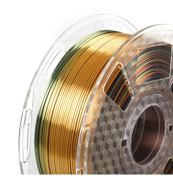 Silk Metallike Gradient Multicolor 3D Printer PLA Filament 1.75mm 3d Printing Material Shiny Rainbow Rose Gold Bronze 250g-1kg