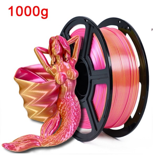 3D Filament Dual Color PLA 1kg 3D Printer Filament Silk PLA 1.75mm Two-tone 3D Printing Material Two Colors Sublimation Duotone