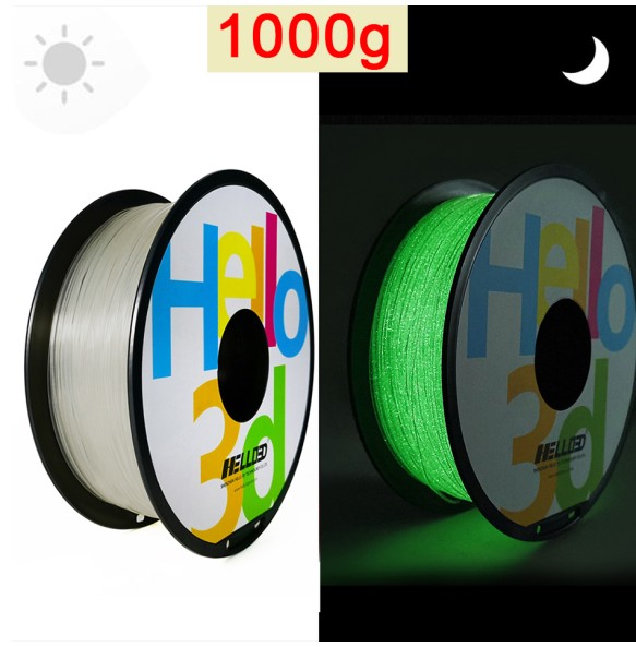 PLA Glow In The Dark Noctilucent Filament 1.75mm Plastic 3D Printer Materials Glowing Rainbow Red Firefly Green Filaments