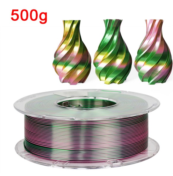 Tricolor PLA 1kg 3D Printer Tri Colors Filament Silk PLA 1.75mm For FDM 3D Printer Material Impresora 3D Printing PLA Multicolor