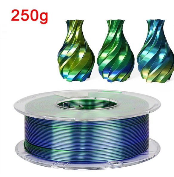 3D PLA Filament 1.75mm 3D Printer Filament Dual Color PLA 250G Rainbow Filament PLA Silk Tricolor Filamento impresora 3d